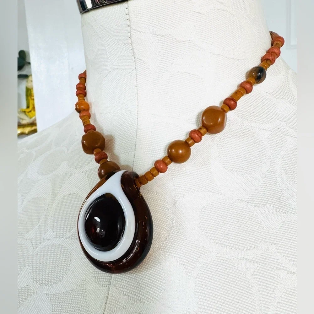 Glass Pendant Free People Necklace